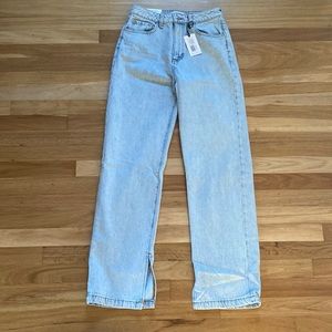 WeWoreWhat Mom Slit Straight Jean